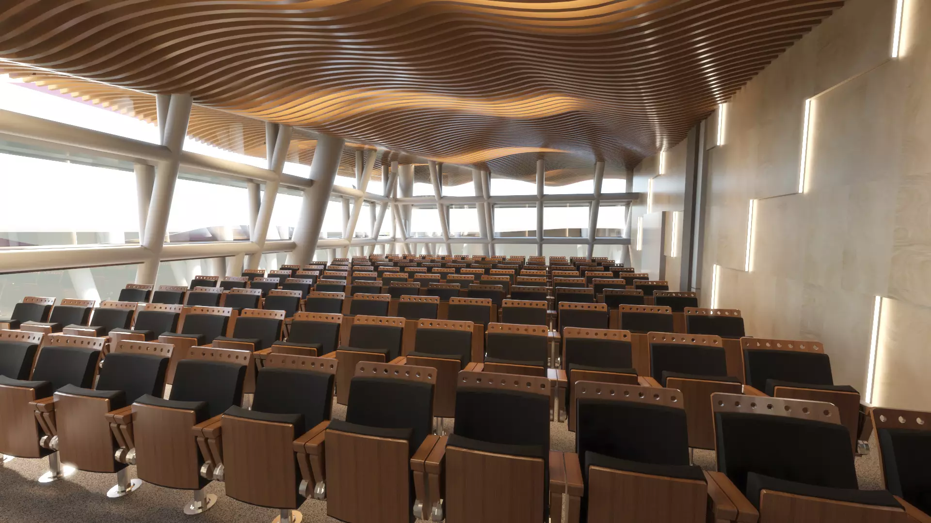 Hall del palacio de congresos del Centro Cultural Wuhan | E6A