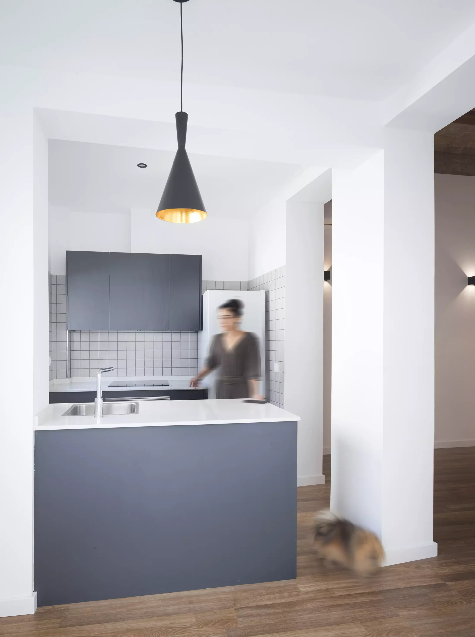 Cocina integrada en el espacio con diseño funcional y elegante | E6A
